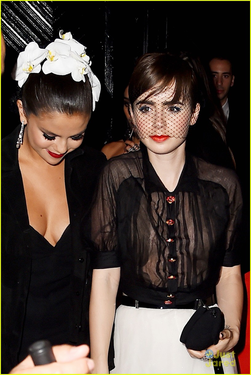 Selena Gomez & Lily Collins Hold Hands at Met Gala 2015 After-Party