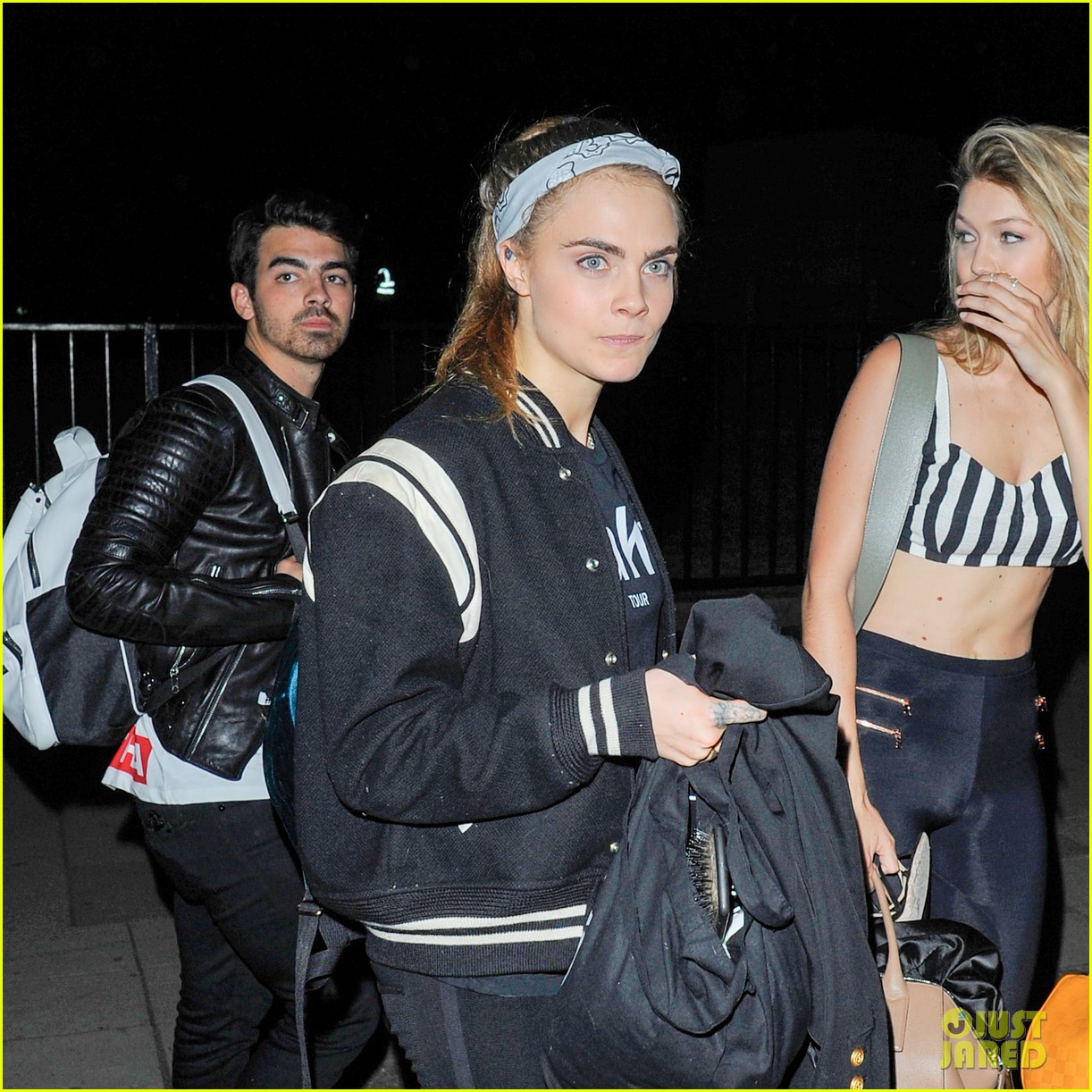 Gigi Hadid & Kendall Jenner Hit the Town with Joe Jonas