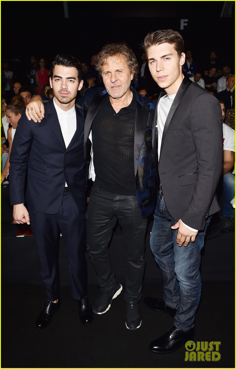 Joe Jonas & Nolan Gerard Funk Buddy Up At Dsquared2 Fashion Show!