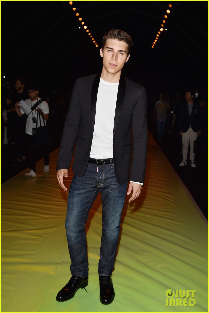 Joe Jonas & Nolan Gerard Funk Buddy Up At Dsquared2 Fashion Show!
