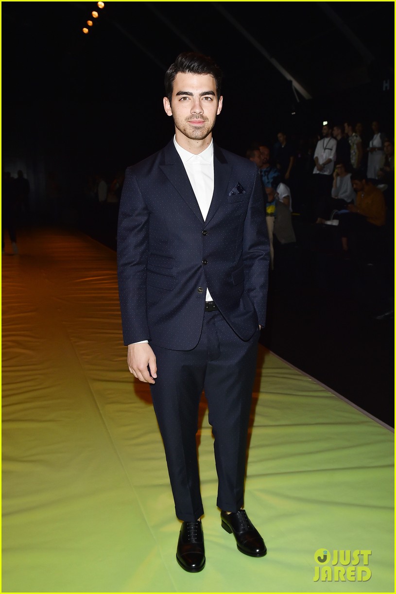 Joe Jonas & Nolan Gerard Funk Buddy Up At Dsquared2 Fashion Show!