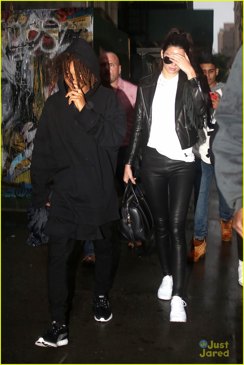 Kendall Jenner & Jaden Smith Visit Her Pregnant Sister Kim Kardashian in NYC