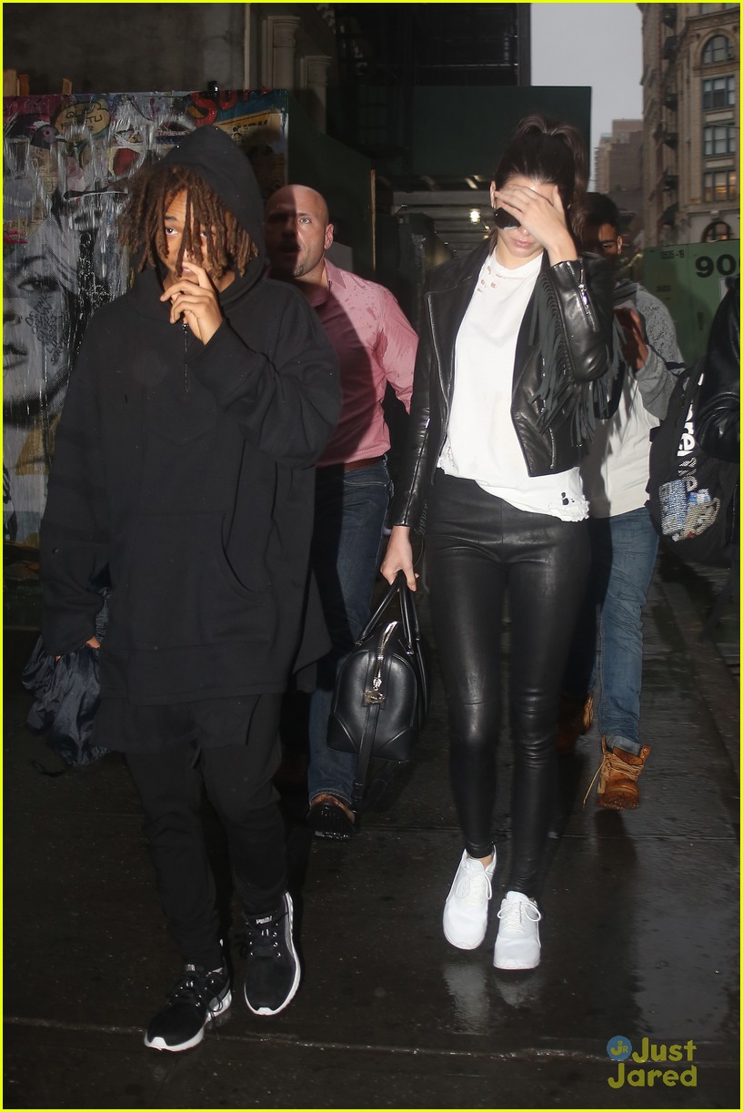 Kendall Jenner & Jaden Smith Visit Her Pregnant Sister Kim Kardashian in NYC