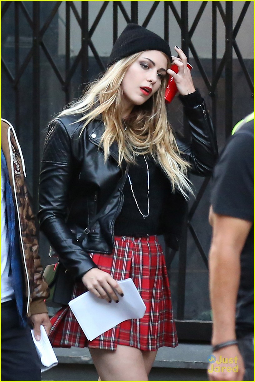 Melissa Benoist Dances Around 'Lowriders' Set During Night Shoots