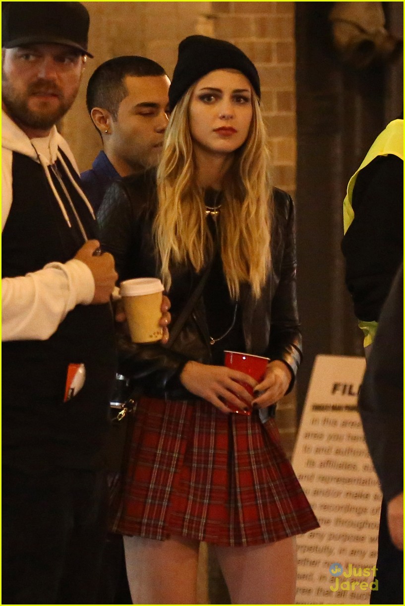 Melissa Benoist Dances Around 'Lowriders' Set During Night Shoots
