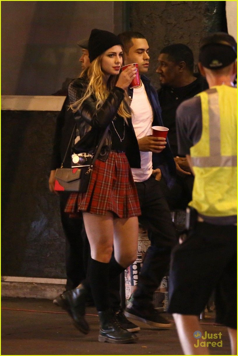 Melissa Benoist Dances Around 'Lowriders' Set During Night Shoots