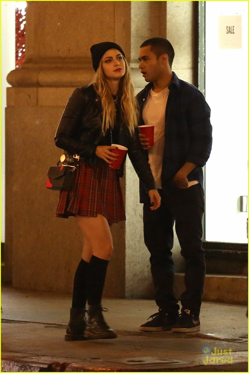 Melissa Benoist Dances Around 'Lowriders' Set During Night Shoots