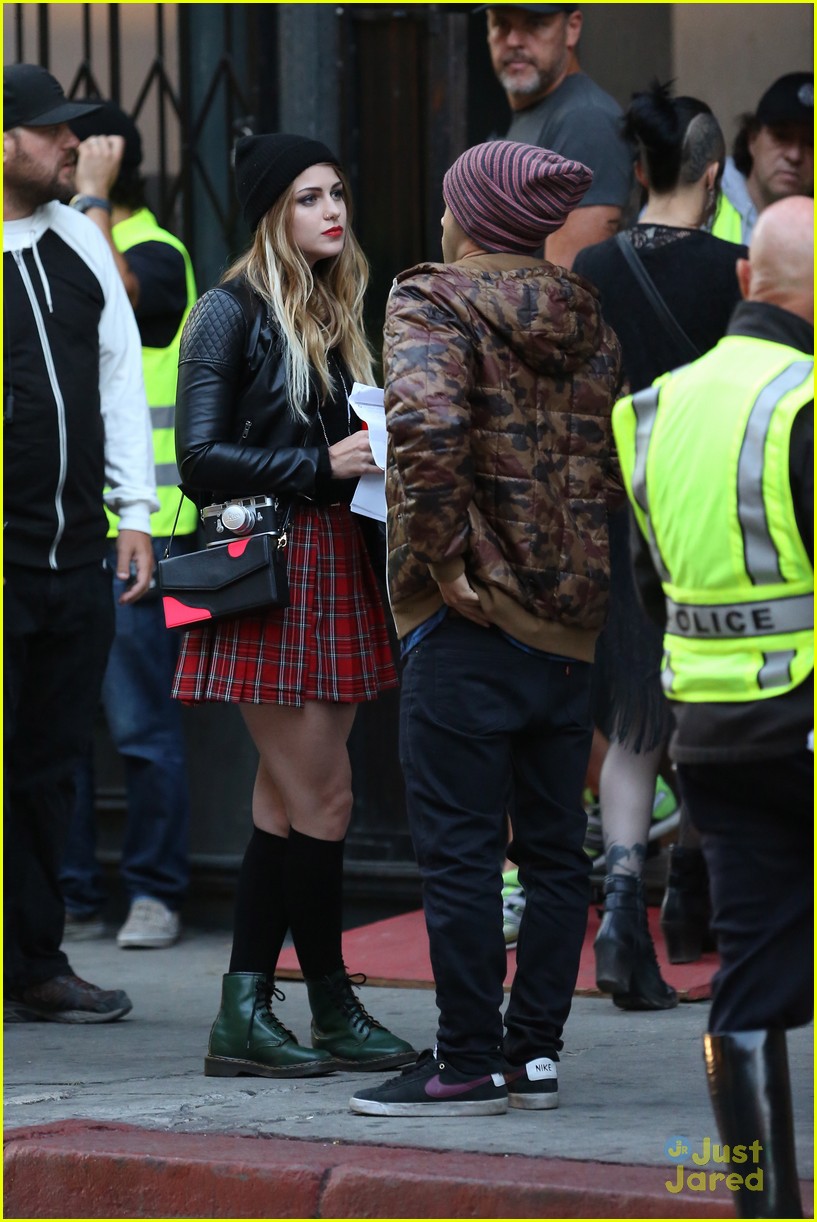 Melissa Benoist Dances Around 'Lowriders' Set During Night Shoots