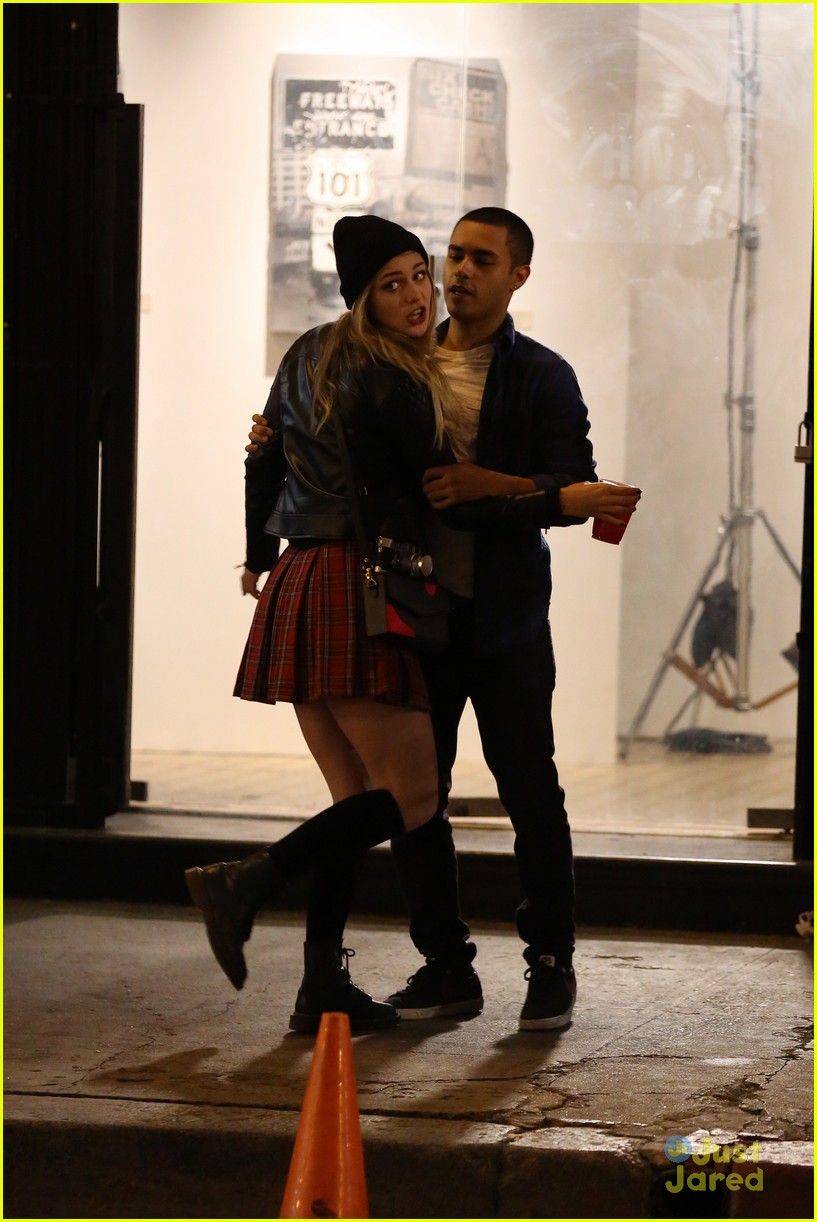Melissa Benoist Dances Around 'Lowriders' Set During Night Shoots