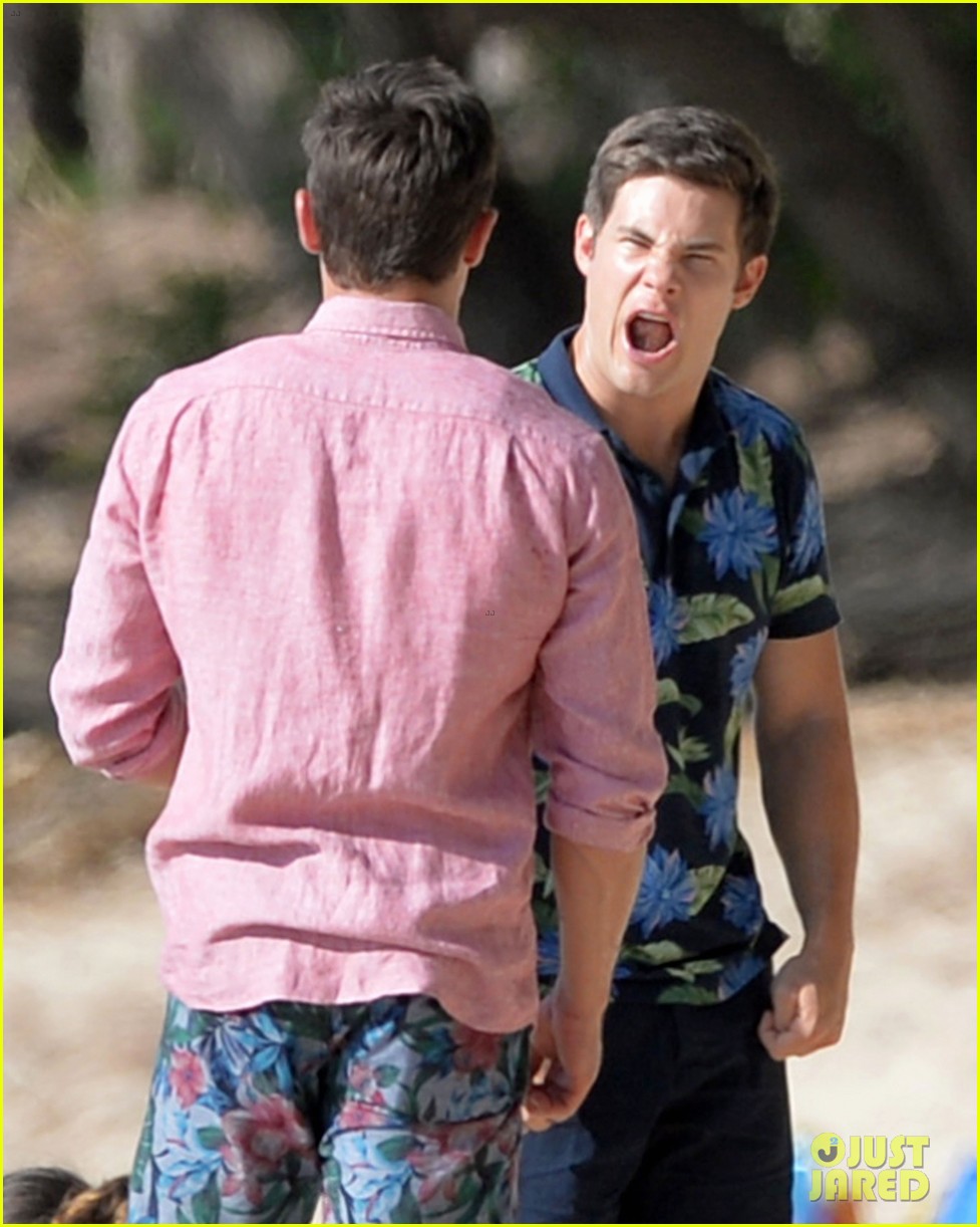 Zac Efron Gets Yelled at by Adam Devine While Filming Their New Movie