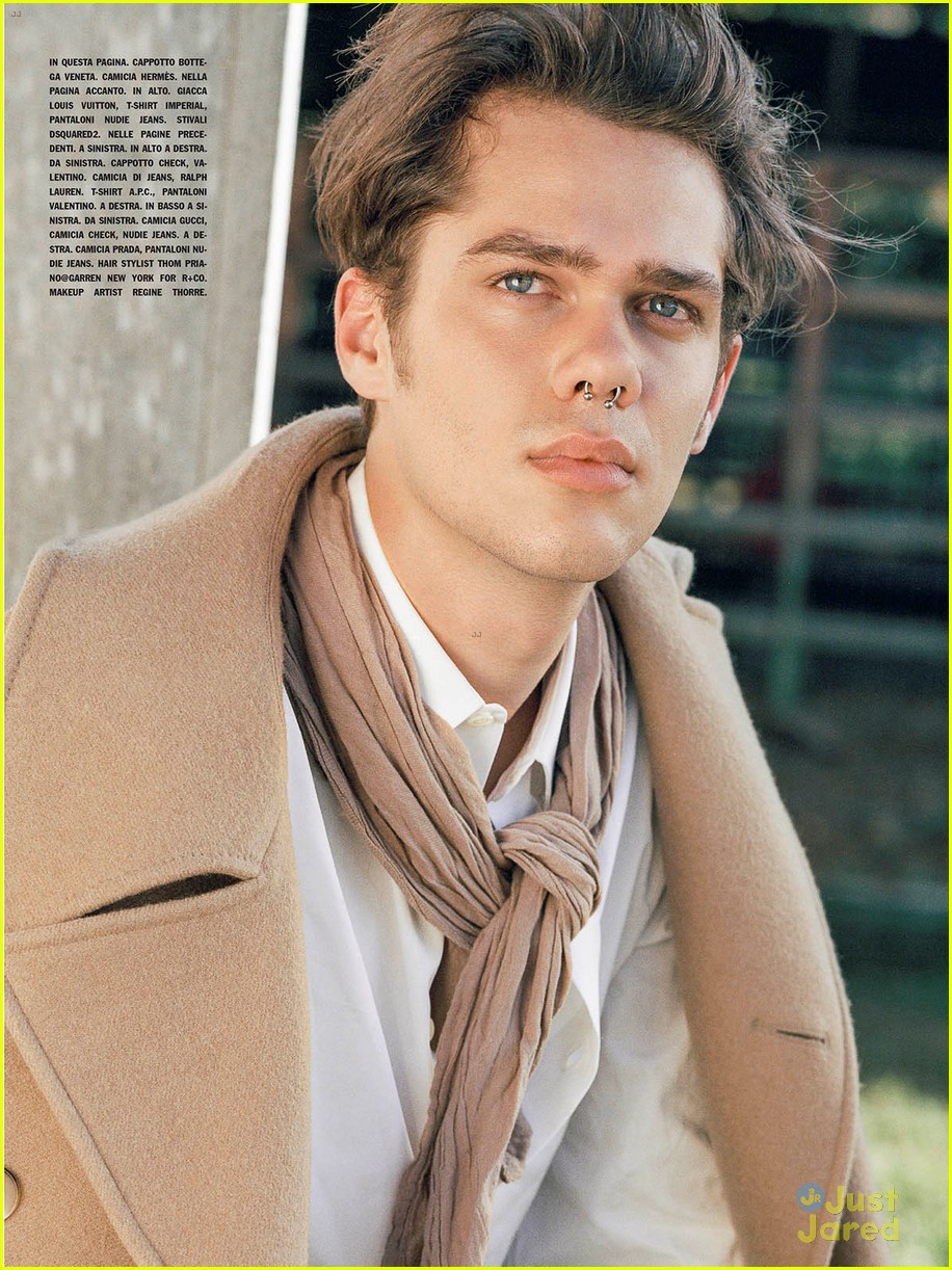 Boyhood's Ellar Coltrane Rocks Nose Ring For 'L'Uomo Vogue'