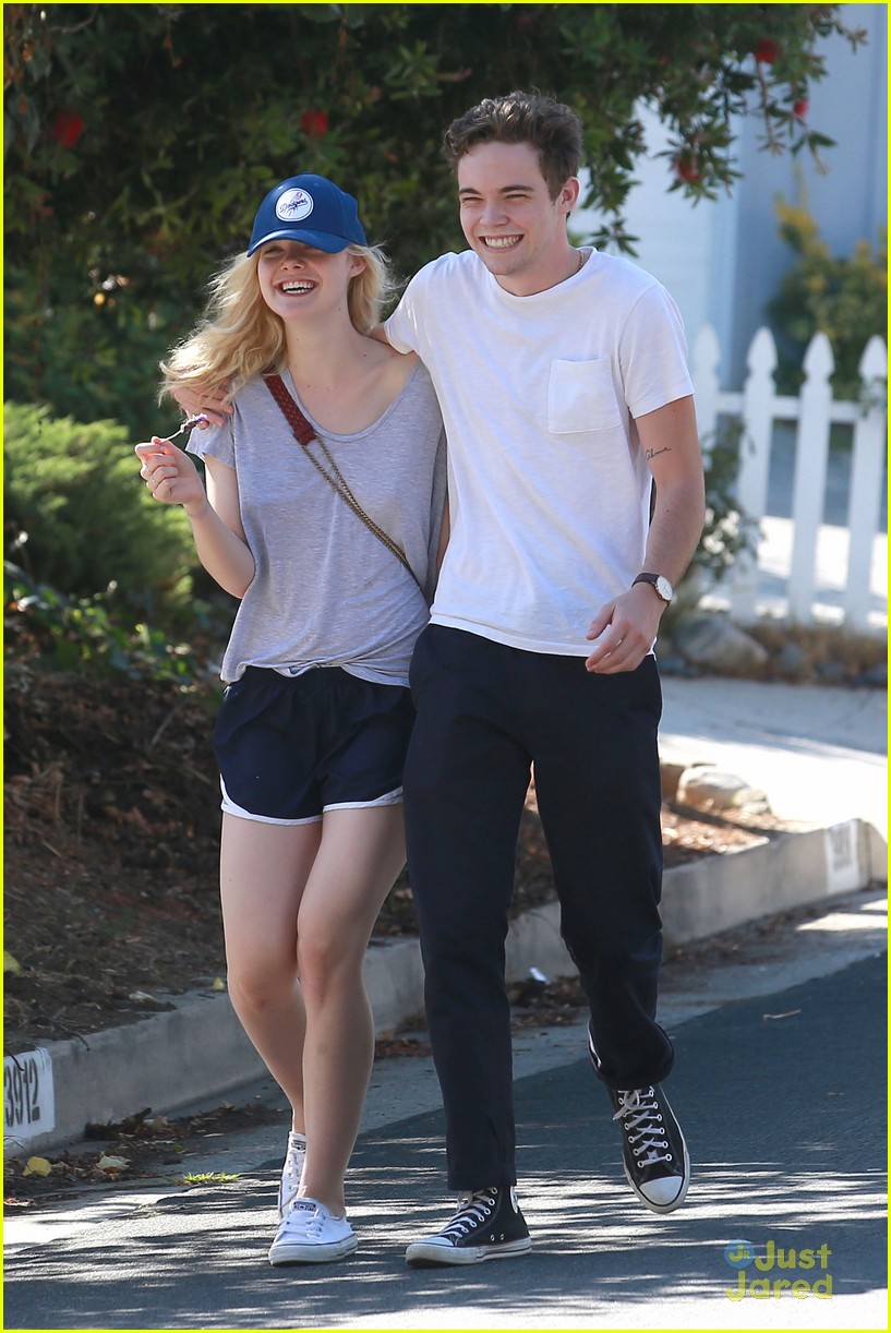 Elle Fanning & Zalman Band Laugh It Up While On A Walk