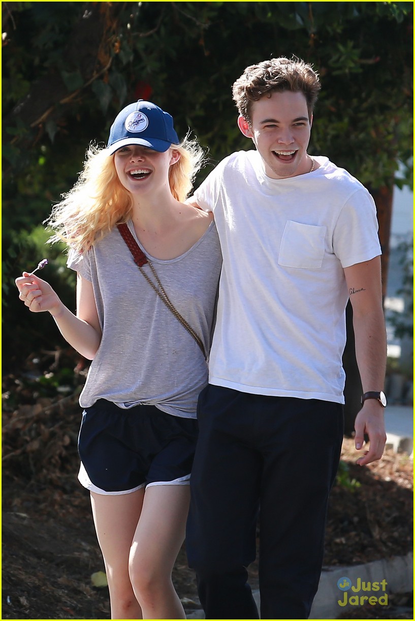 Elle Fanning & Zalman Band Laugh It Up While On A Walk