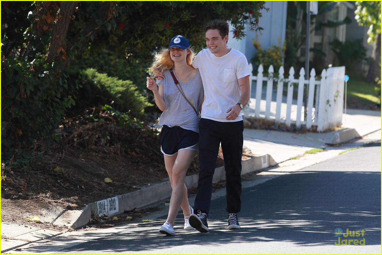 Elle Fanning & Zalman Band Laugh It Up While On A Walk