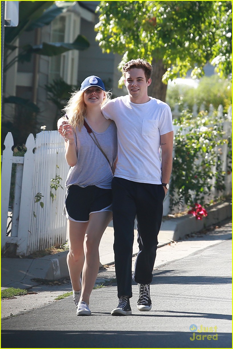 Elle Fanning & Zalman Band Laugh It Up While On A Walk