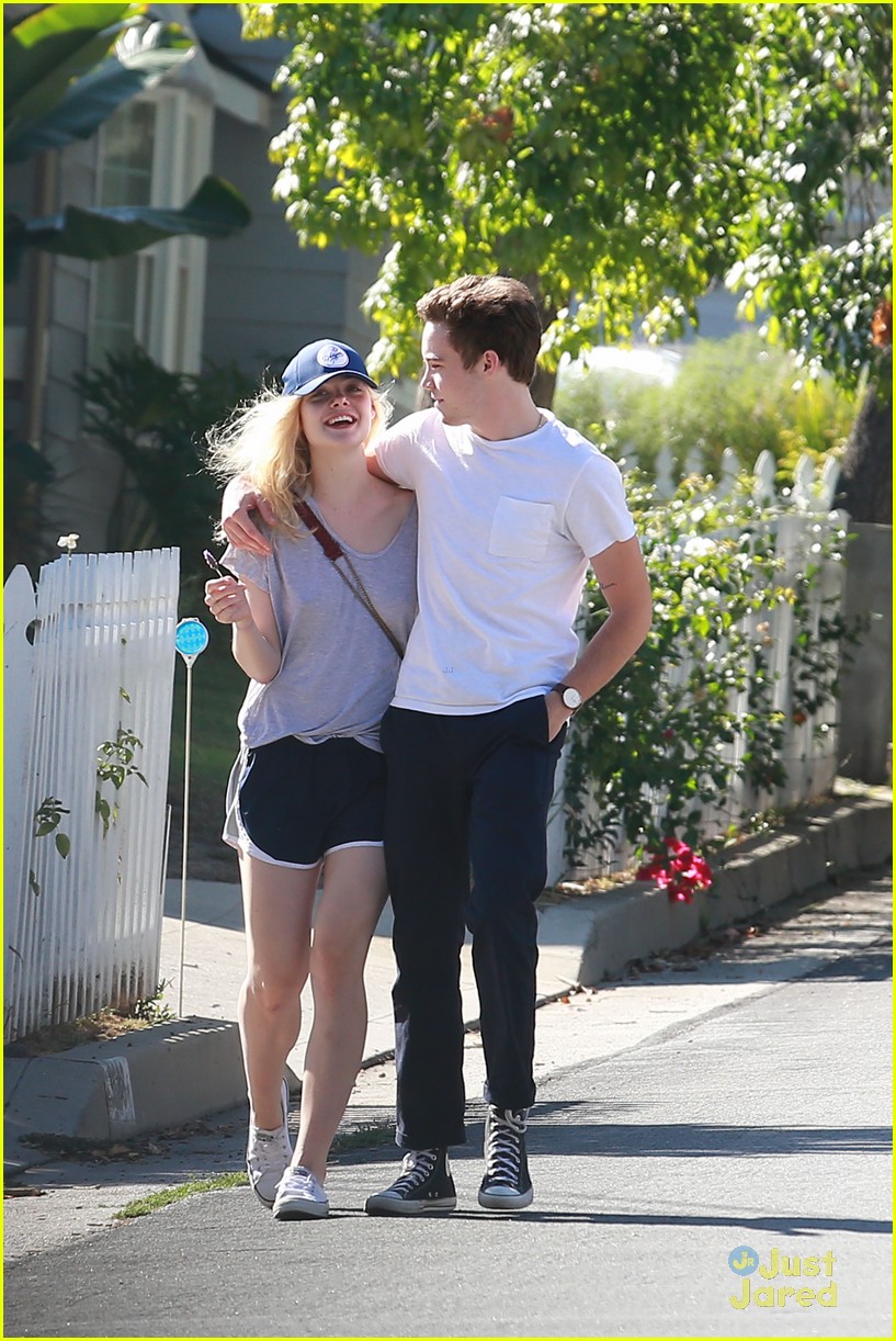Elle Fanning & Zalman Band Laugh It Up While On A Walk