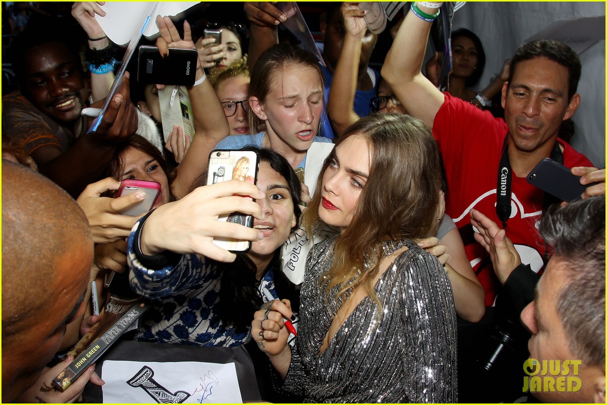 Nat Wolff Attends 'Paper Towns' Premiere with Halston Sage!