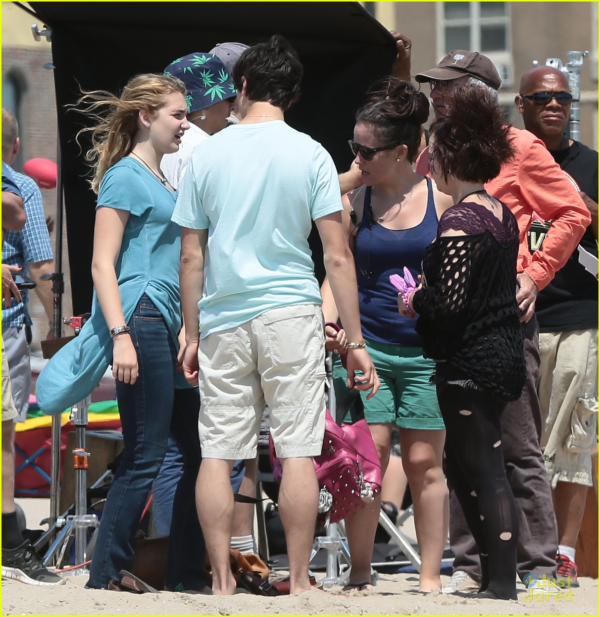 Sophie Nélisse & Alex Ozerov Film 'History of Love' On A Hot Coney Island