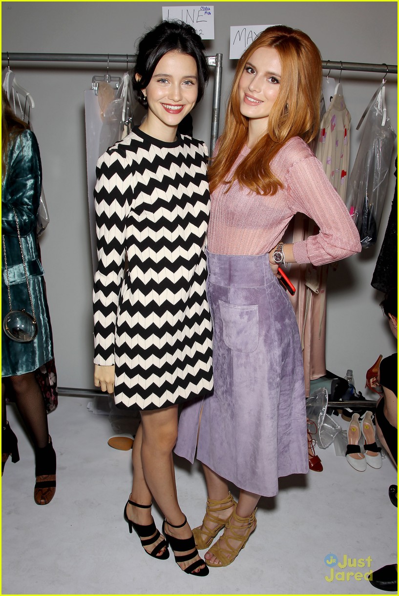Bella Thorne & Julia Goldani Telles Strike A Pose Backstage At Jill Stuart For NYFW