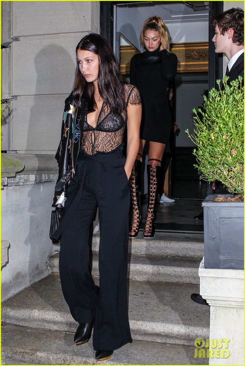 Gigi & Bella Hadid Hang with Kim Kardashian at a Private Dinner