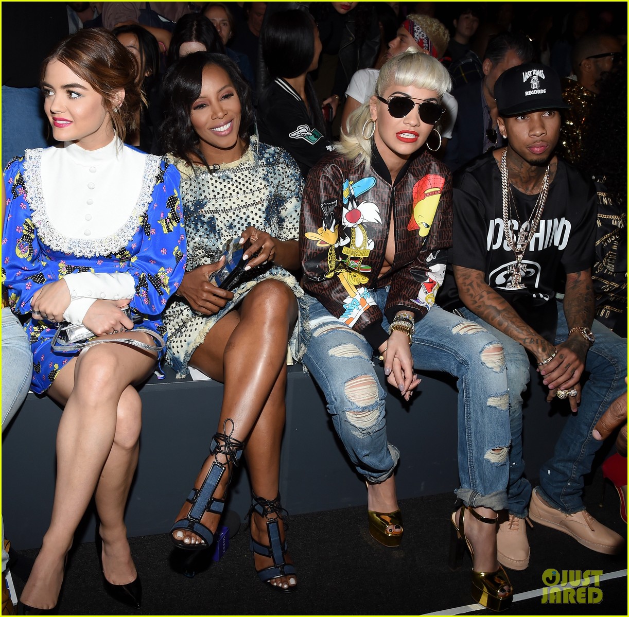 Lucy Hale & Kat Graham Sit Front Row for Jeremy Scott's NYFW Show