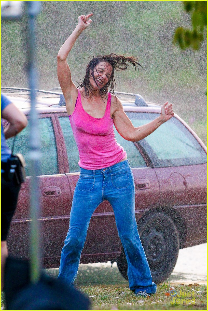 Stefania Owen Does a Rain Dance with Katie Holmes!