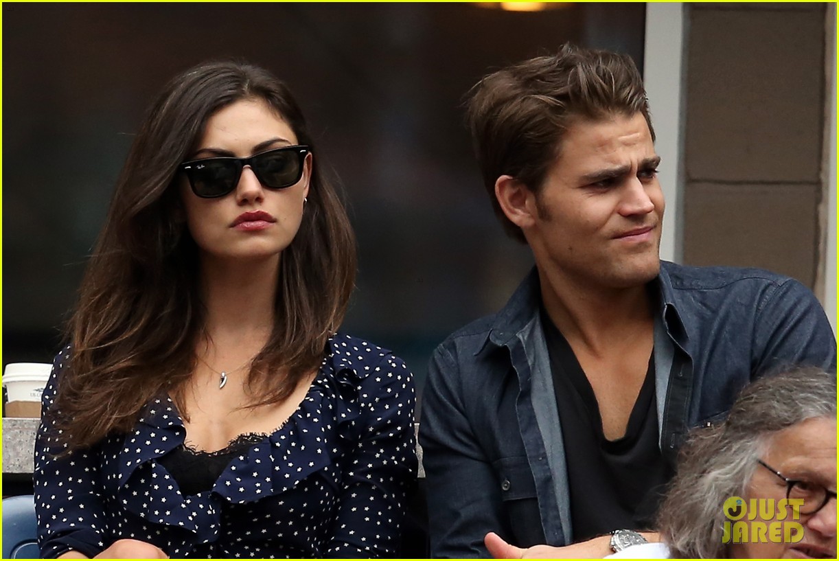 Paul Wesley Takes in Some Tennis With Girlfriend Phoebe Tonkin