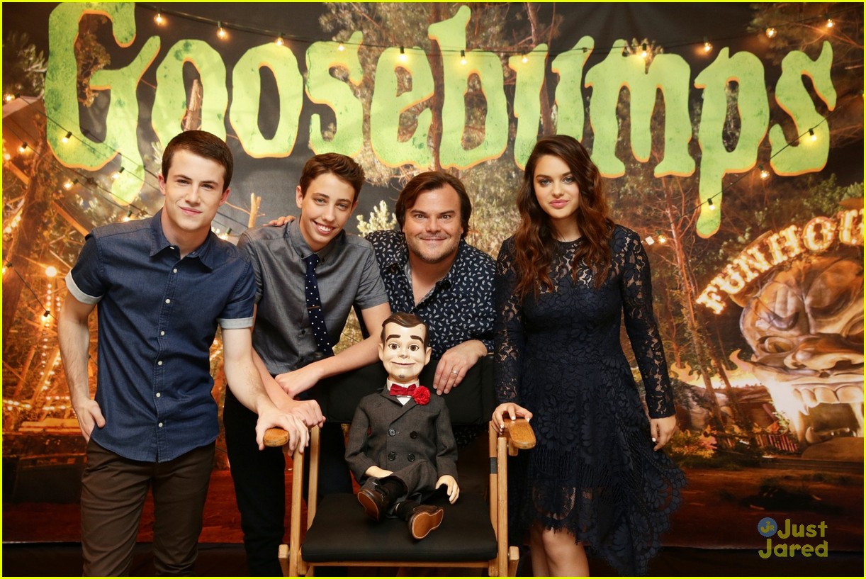 Goosebumps' Dylan Minnette & Odeya Rush Meet Slappy At Los Angeles Photo Call