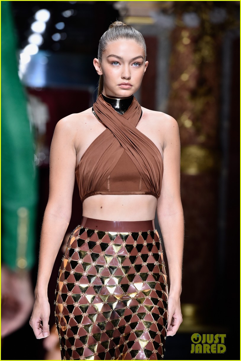 Kendall Jenner Walks in Balmain Paris Presentation With BFF Gigi Hadid