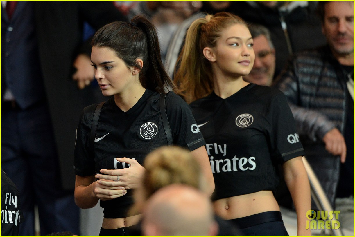Kendall Jenner & Gigi Hadid Check Out Some Soccer in Paris!