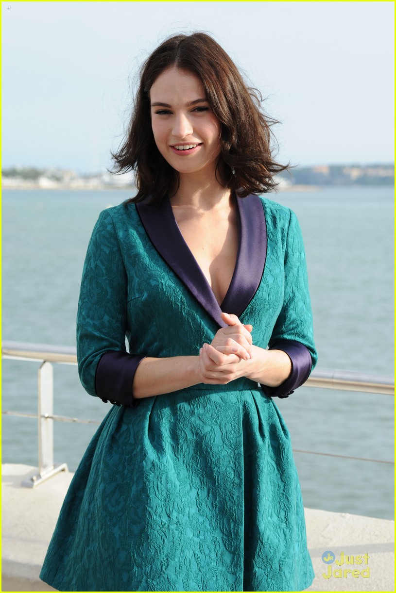 Lily James Gives Thumbs Up At 'War & Peace' Photo Call During Mipcom 2015