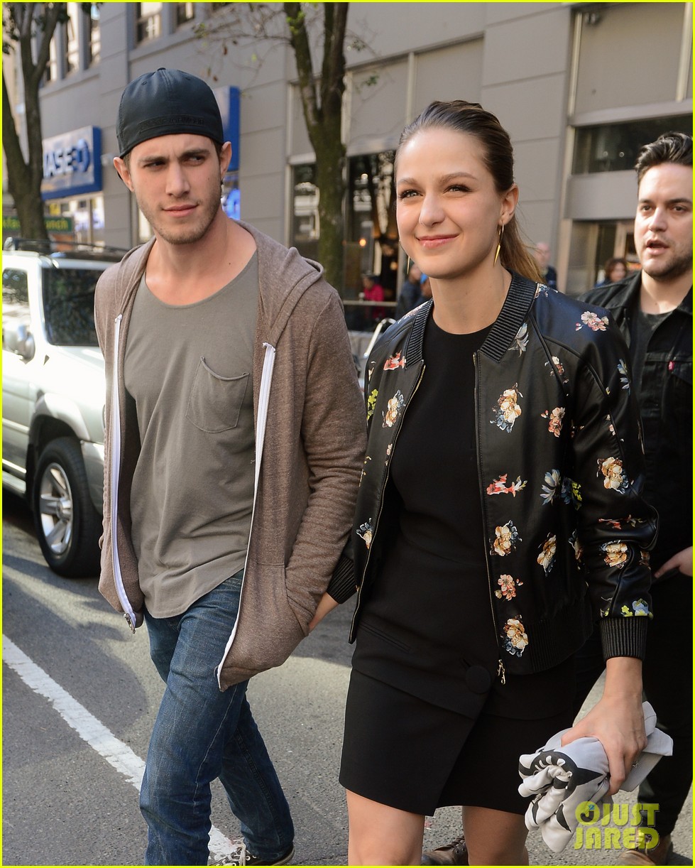 Melissa Benoist & Blake Jenner Hold Hands During 'Supergirl' Promo in NYC!