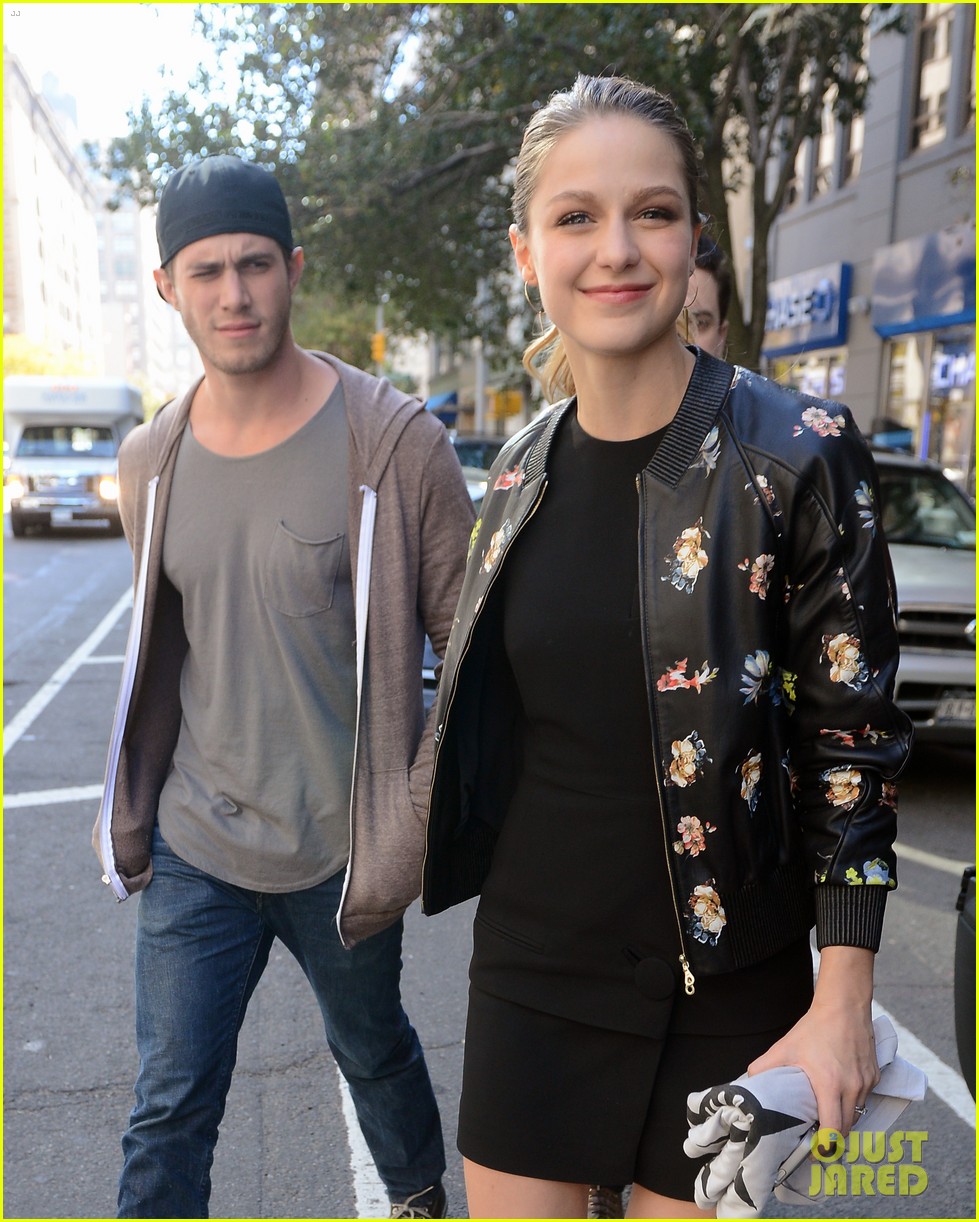 Melissa Benoist & Blake Jenner Hold Hands During 'Supergirl' Promo in NYC!