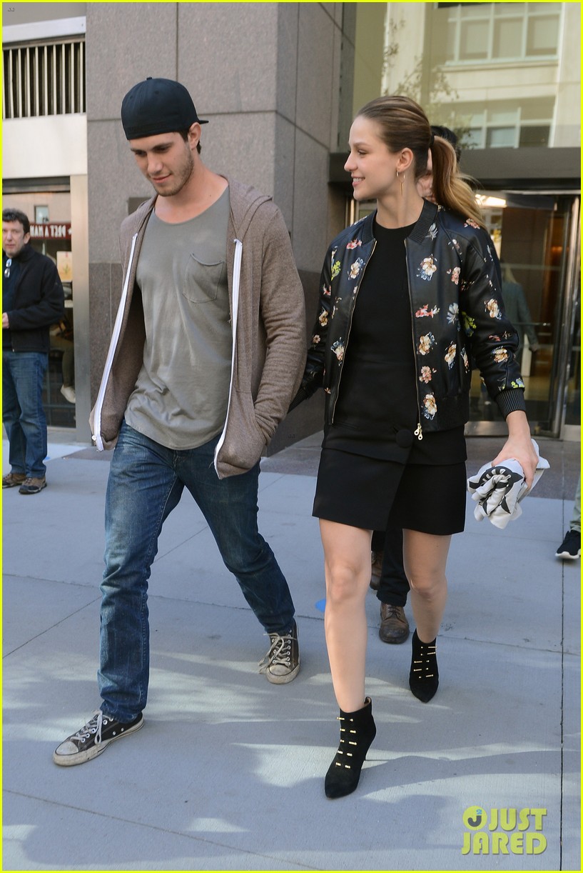 Melissa Benoist & Blake Jenner Hold Hands During 'Supergirl' Promo in NYC!