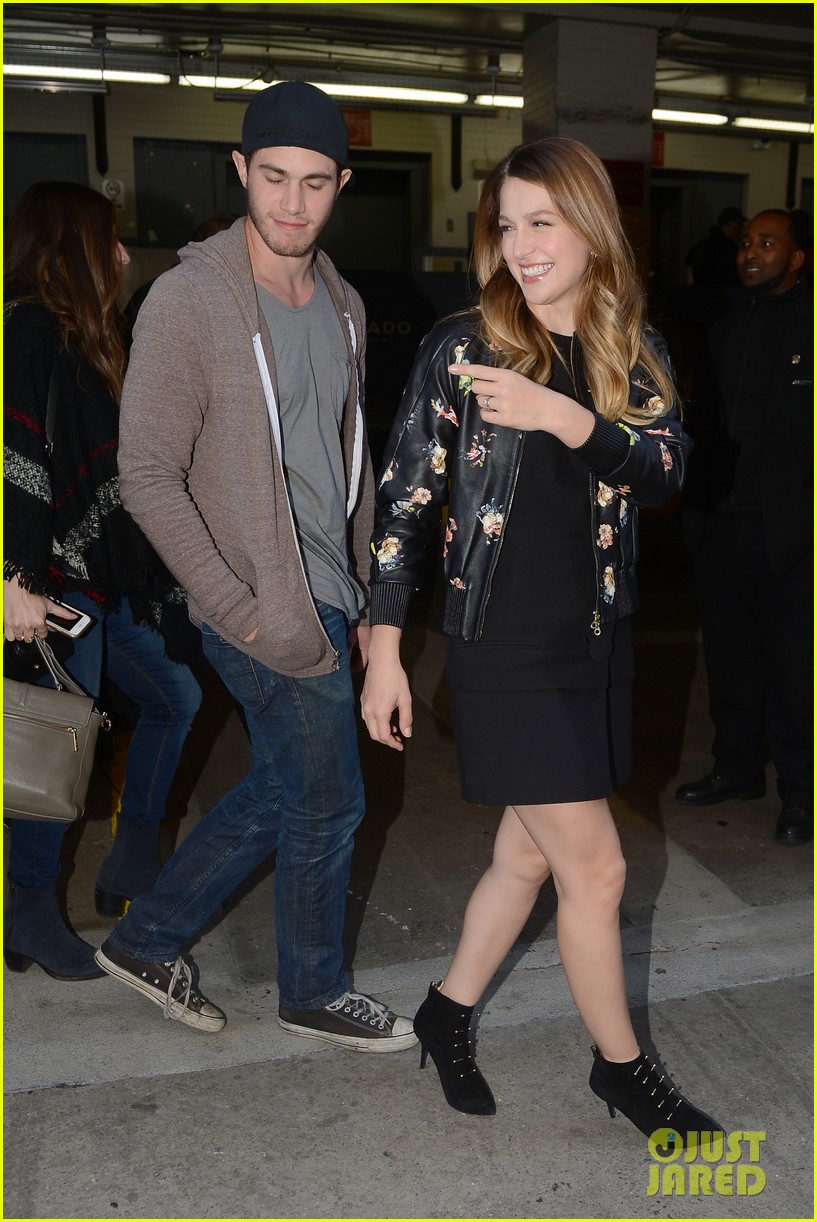 Melissa Benoist & Blake Jenner Hold Hands During 'Supergirl' Promo in NYC!