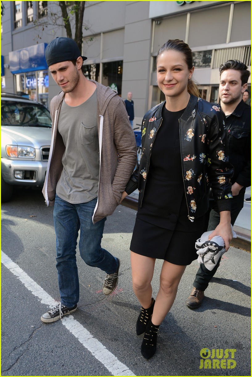Melissa Benoist & Blake Jenner Hold Hands During 'Supergirl' Promo in NYC!