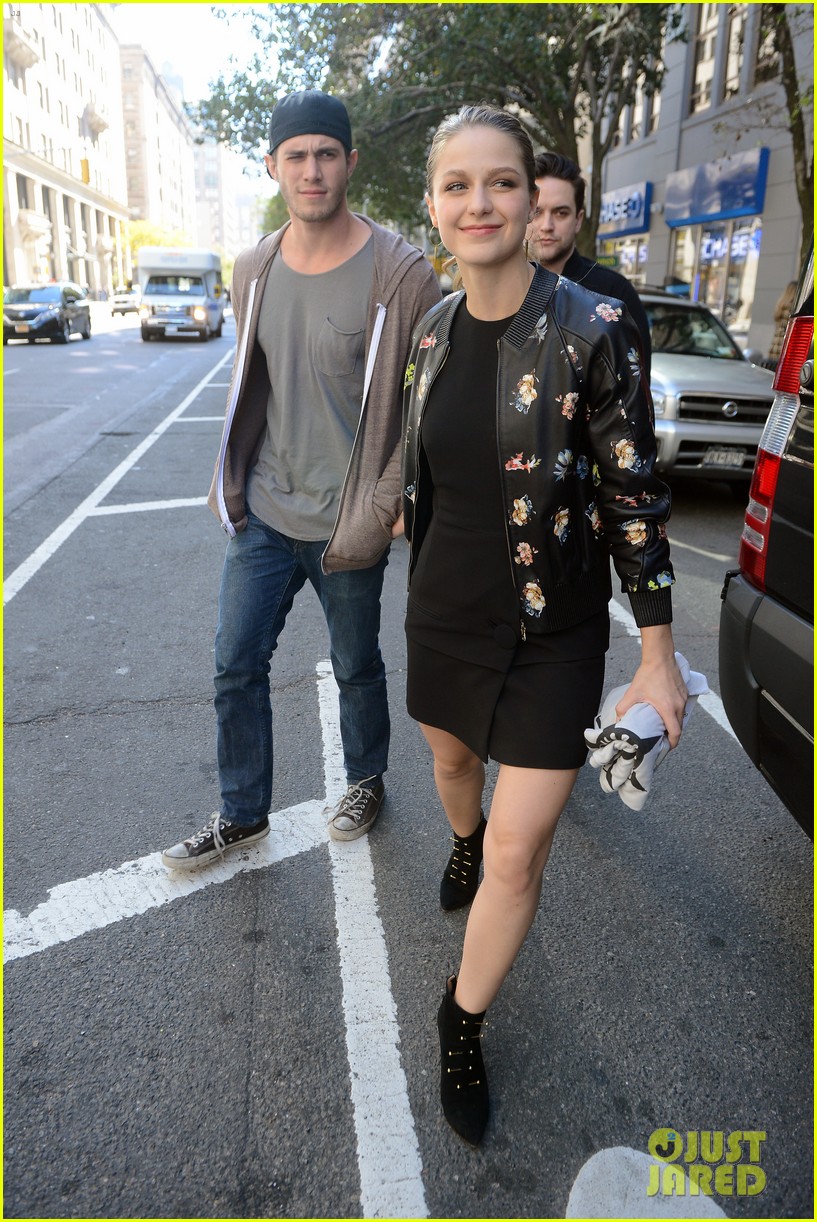 Melissa Benoist & Blake Jenner Hold Hands During 'Supergirl' Promo in NYC!