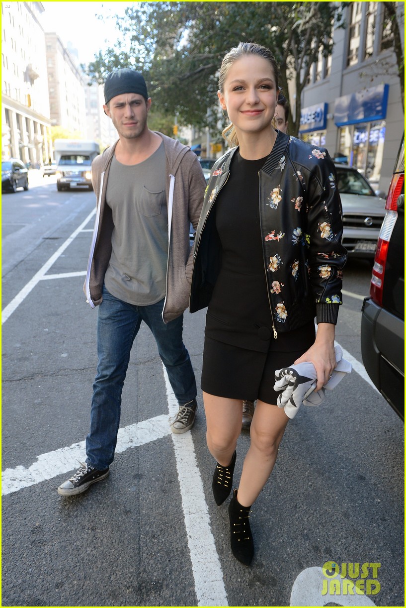 Melissa Benoist & Blake Jenner Hold Hands During 'Supergirl' Promo in NYC!