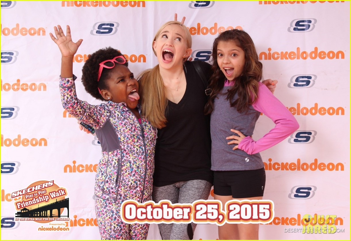 Paris Smith & Kira Kosarin Attend Skechers Friendship Walk With August Maturo