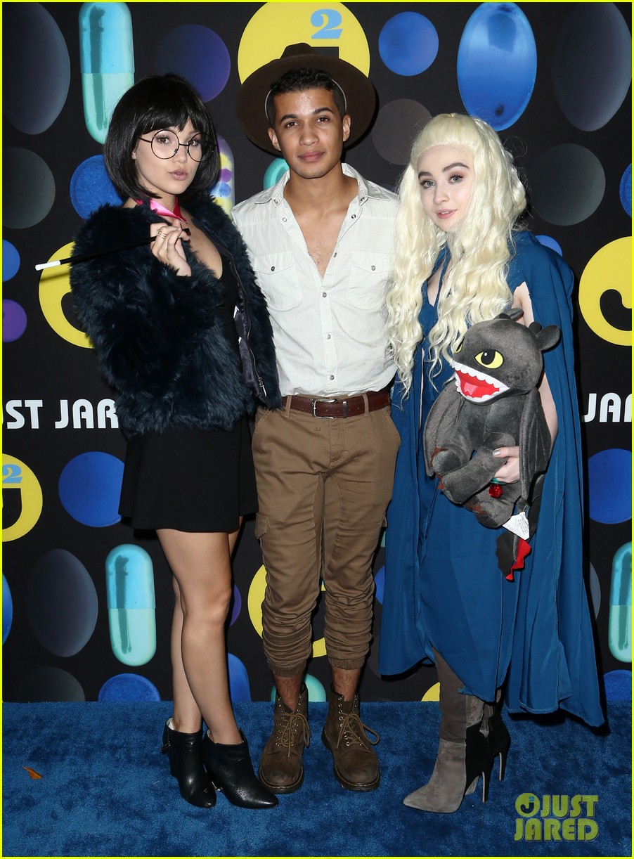 Sabrina Carpenter & Olivia Holt Hit Up Just Jared's Halloween Party!