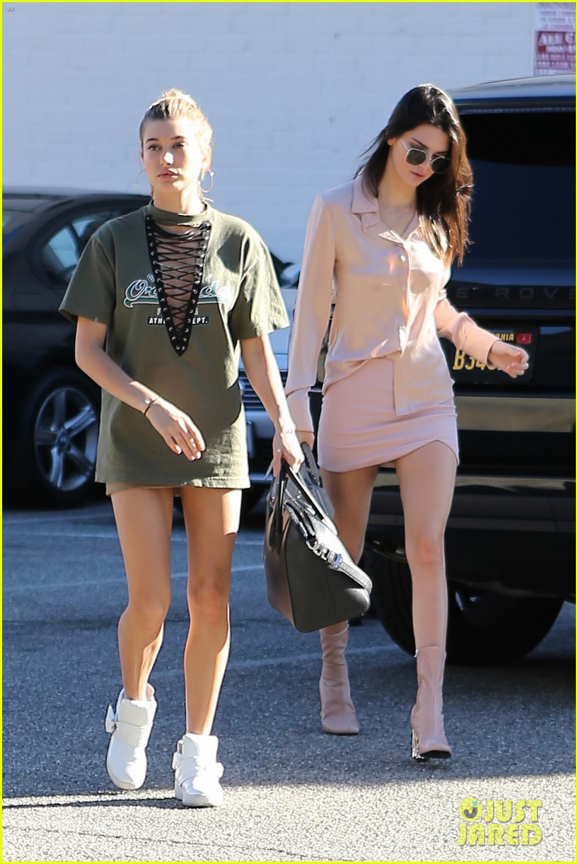 Kendall Jenner Gets In Some Shopping with Birthday Girl Hailey Baldwin