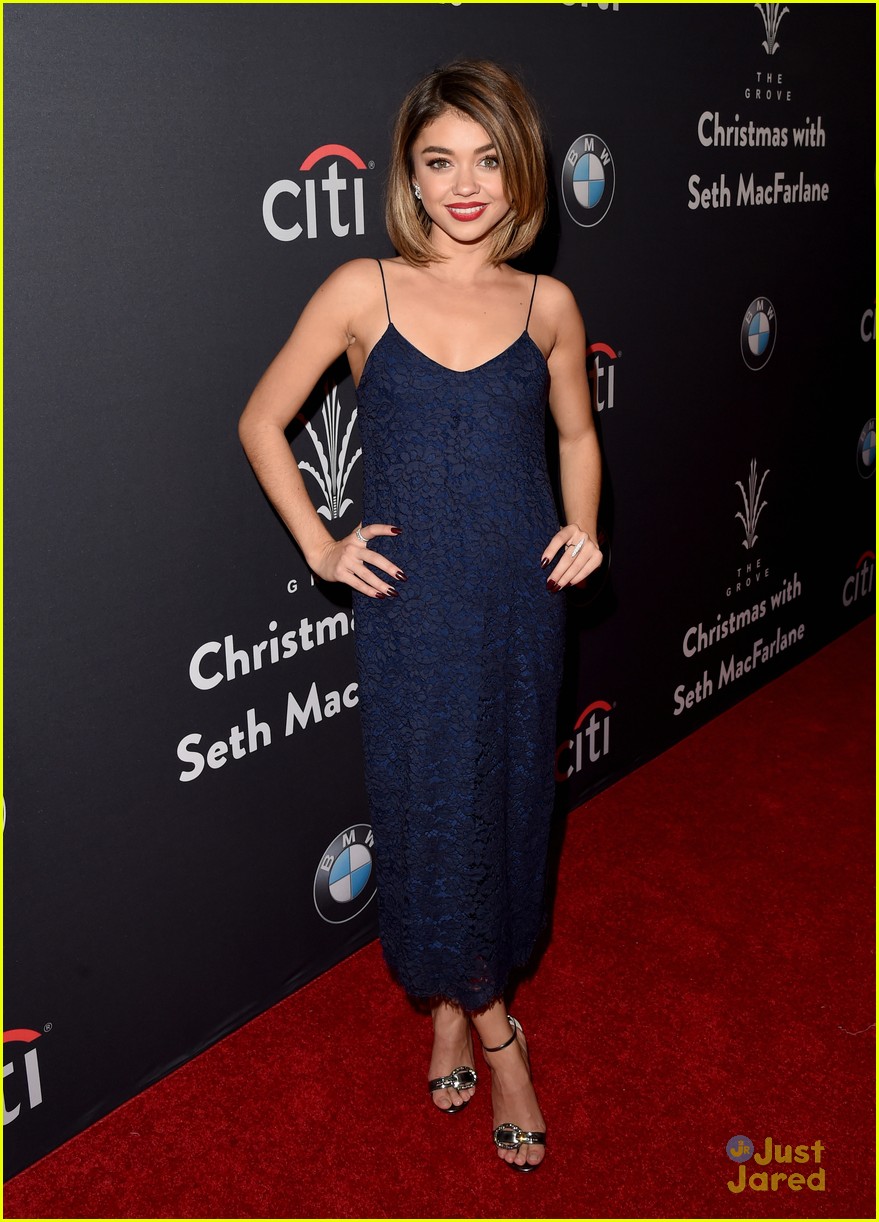 Meghan Trainor & Sarah Hyland Were Caught Kissing Santa Claus at The Grove Christmas Event