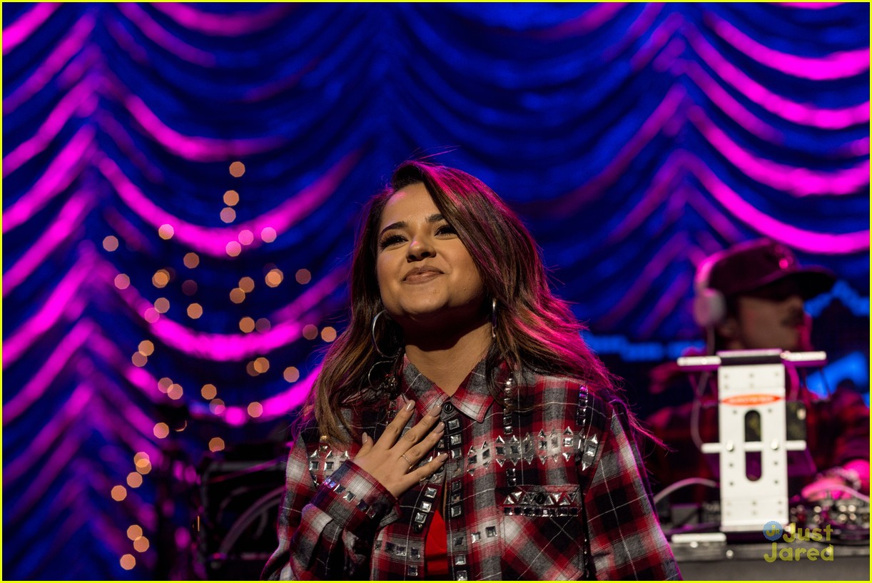 Becky G Adopts Jake Miller Into The Family at Rock The Red Kettle Concert