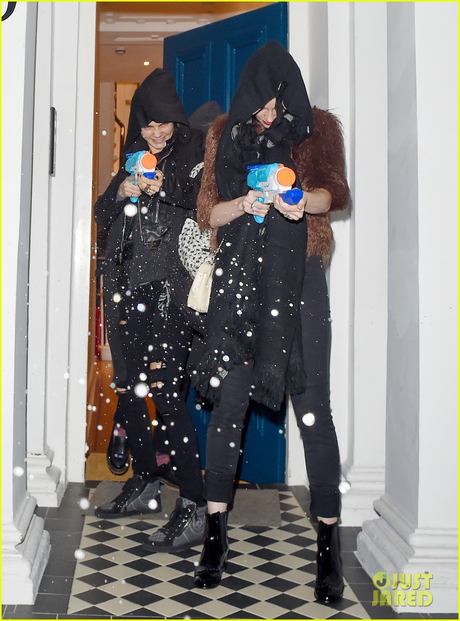 Cara Delevingne Gets Payback on Paparazzi with Water Guns!