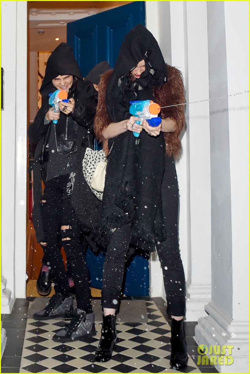 Cara Delevingne Gets Payback on Paparazzi with Water Guns!