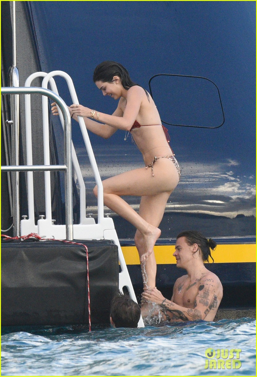 Harry Styles & Kendall Jenner Take a Dip Together in St. Barts