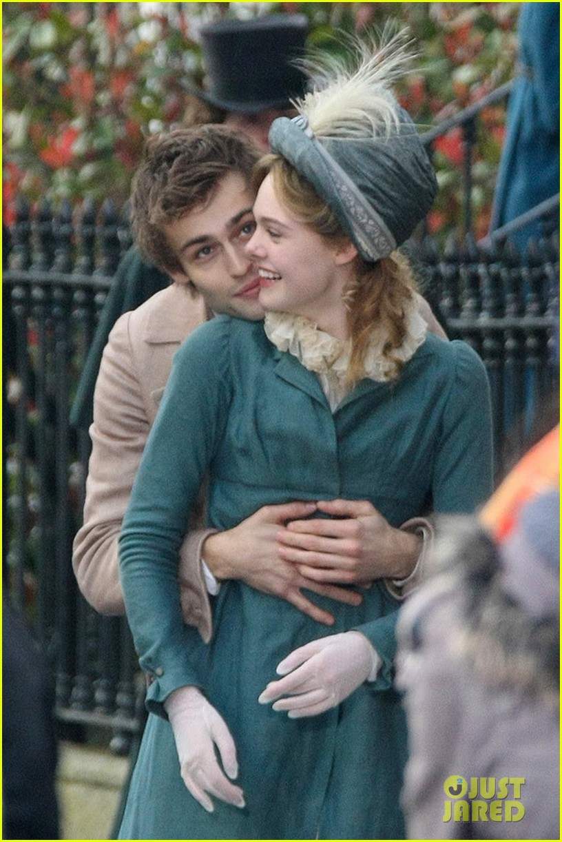 Elle Fanning & Douglas Booth Film Playful Scenes For 'A Storm In The Stars'