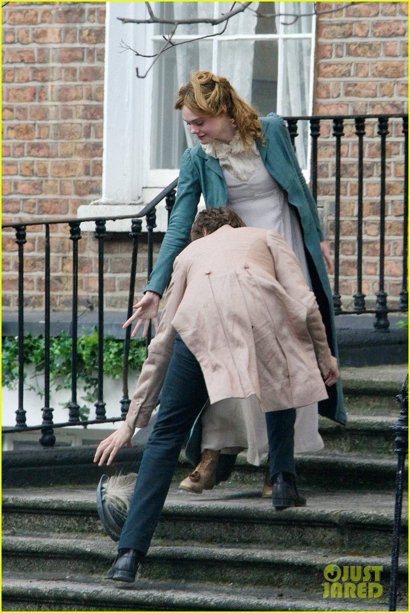 Elle Fanning & Douglas Booth Film Playful Scenes For 'A Storm In The Stars'