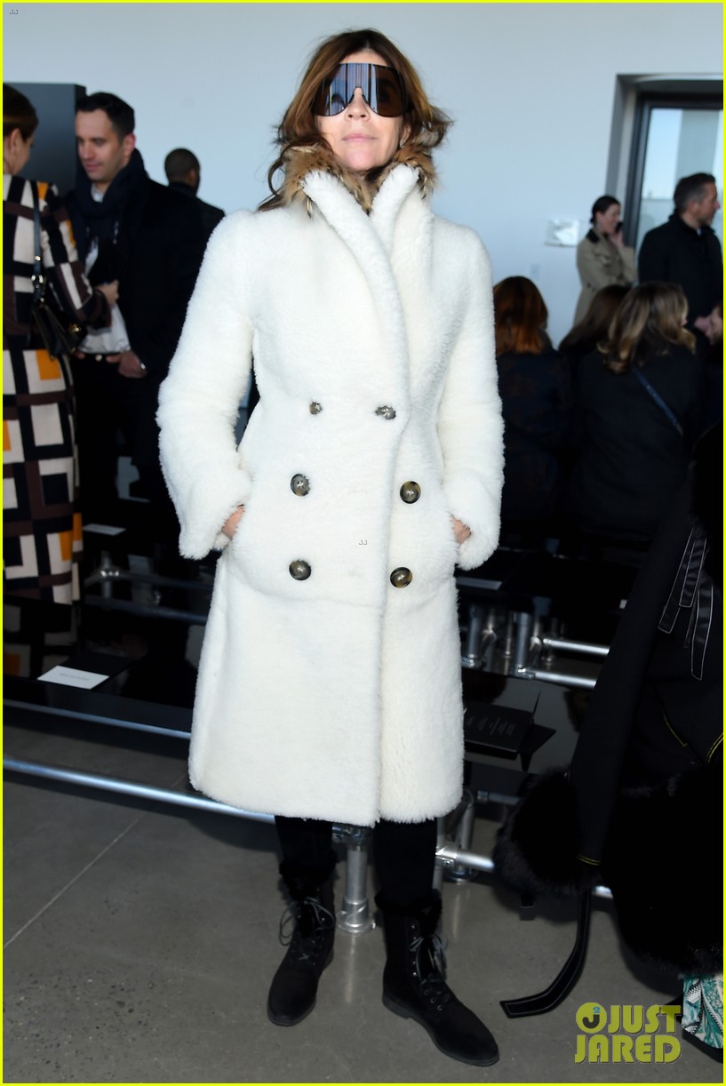 Kendall Jenner Bares Midriff While Attending Calvin Klein Show