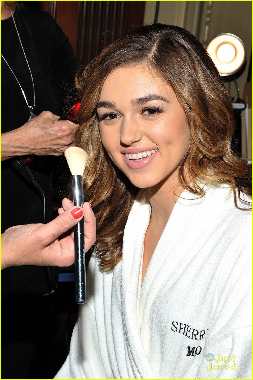 Laura Marano Watches Sadie Robertson Walk The Runway at Sherri Hill's NYFW Show